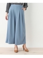カットジョーゼットワイドパンツ/ライトブルー(091)