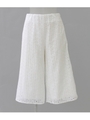 【Settimissimo】カットワークレースフレアーパンツ/ホワイト(001)