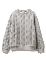 キルトケーブルプルオーバー/GRY