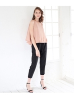 ケープブラウスセットアップ/ピンク(008)