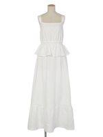 コットンレースマキシワンピース/ホワイト