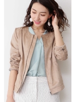 フェイクスエードブルゾン/ピンク(090)