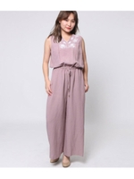 スカラップ刺繍オールインワン/ピンク(008)