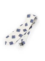 フォサッティプリント小紋ネクタイ/ホワイト(102)