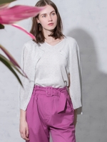 ラメニットカーディガン/シルバー