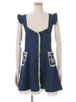 ローズポケットジャンスカ/ブルー