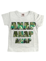 【ANAP KIDS】迷彩ロゴTシャツ/グレー(006)