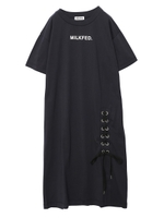 LACE-UP HEM DRESS/ネイビー