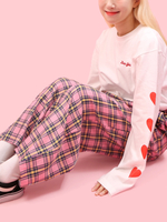 WC/カラーチェックイージーパンツ