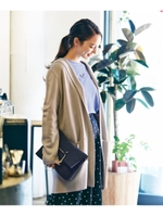 Wフェイスフーデッドニットコーディガン/ネイビー(093)