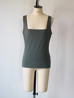 [BED&BREAKFAST]TWISTED BARE Sleeveless Top/KHAKI