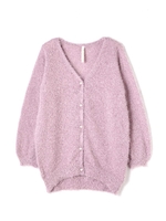 《EDIT COLOGNE》スプリングフェザーカーディガン/ラベンダー(080)