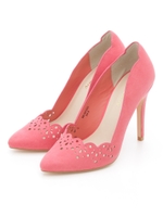 パンチングスカラパンプス/ピンク