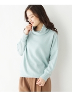 ミル起毛オフタートルプルオーバー/ライトグリーン(020)
