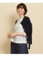 【CLASSY　3月号掲載】　ワイドリブニットカーディガン/ブルー系(095)