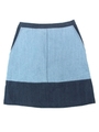 【Latina】配色デニムスカート/ブルー(019)