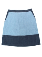 【Latina】配色デニムスカート/ブルー(019)