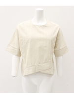 【Settimissimo】ストライプフレアスリーブプルオーバー/アイボリー(003)