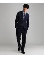 ドーメルシャドーストライプシングルスーツ[メンズ スーツ ストライプ 通年]/ネイビー(093)