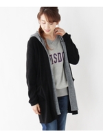 フードレイヤードカーディガン/グレー(512)