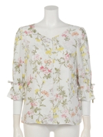 ボタニカルプリントＢＬ/ネービーブルー