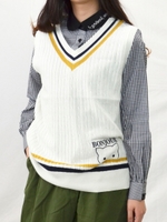 ボンジュールラインベスト/ホワイト