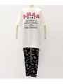 【ANAP GIRL】Tシャツ×柄レギンスSET/ホワイト(001)