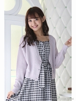 ドロップショルダーミドル丈VネックC/D/ラベンダー