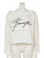 プリント裏毛TOPS/オフホワイト