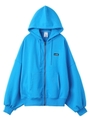 BIG SLEEVE ZIP-UP SWEAT HOODIE/ブルー