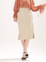 steady.3月号掲載/サイドスリットタイトスカート/ベージュ