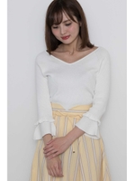 ◆ダブルフレアーリブニット/ホワイト(030)