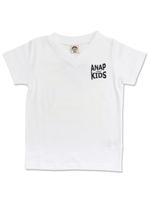 【ANAP KIDS】グラデーションロゴVネックTシャツ/ホワイト(001)