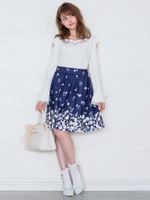 フェアリーボタニカルフルールフレアースカート＜LODI flower collection＞/ネイビー