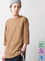 WEGO/USAコットンクルーTシャツ