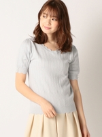 LOVEスカラップニット/ライトブルー