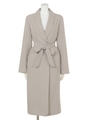 SHAWL COLLAR LONG COAT/L/ORG