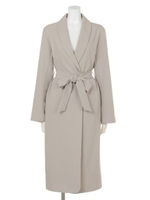 SHAWL COLLAR LONG COAT/L/ORG