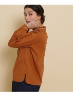 ne Quittez pa ネックビーズブラウス/キャメル(041)