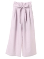 ・ウエストフリルワイドパンツ/ラベンダー