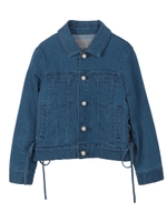 【Ｇジャン】パール付きレースアップＧジャン/ブルー