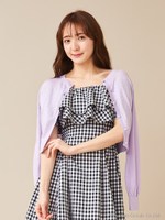 クルーネックカーディガン/パープル