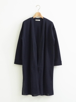 サイドスリットミラノリブロングカーデ/ネイビー