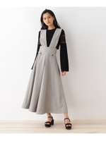 ジャンスカ風マキシワンピース/グレー系(110)