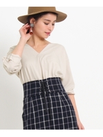 フィッシュテールツイストブラウス/ナチュラル(050)