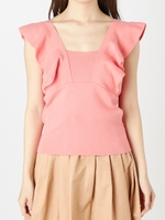 ラッフルコンパクトニット/ORG