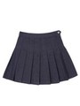 ラメデニムプリーツスカート/ブルー