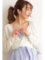 インナータンク付カシュクールニット/ホワイト(030)