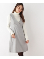 スカラップネックジャンパースカート/ライトグレー(011)