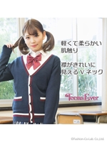 ◎TE-18SS_カーディガン ライン(ネイビー)M/-